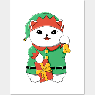 Elf Lucky Cat Posters and Art